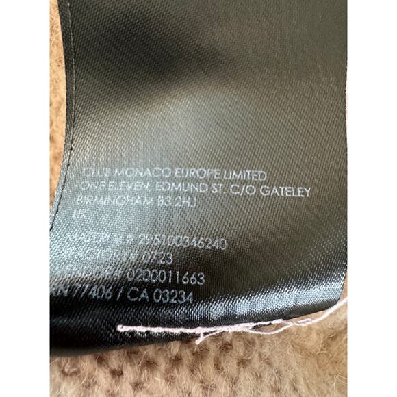 CLUB MONACO X RTR ~ Alpaca Wool Cream Cropped Pullover Sweater Size XL - Picture 10 of 10